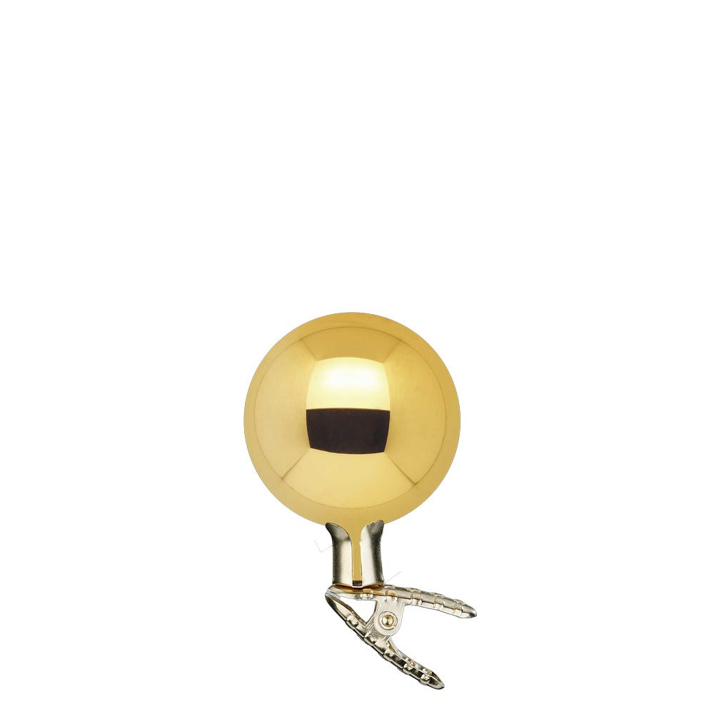 Kugeln auf Clip, inkagold glanz, 6 cm
