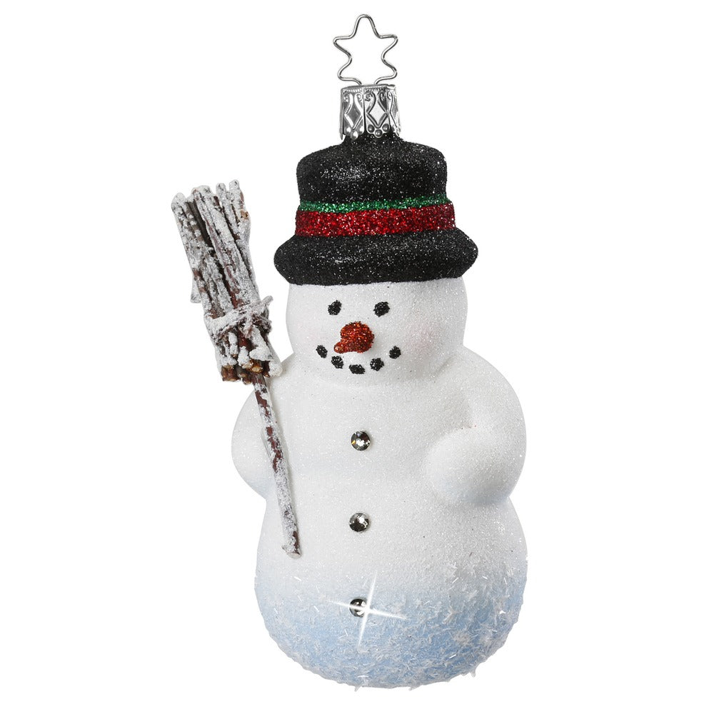 Glitzernder Schneemann, 12.5 cm
