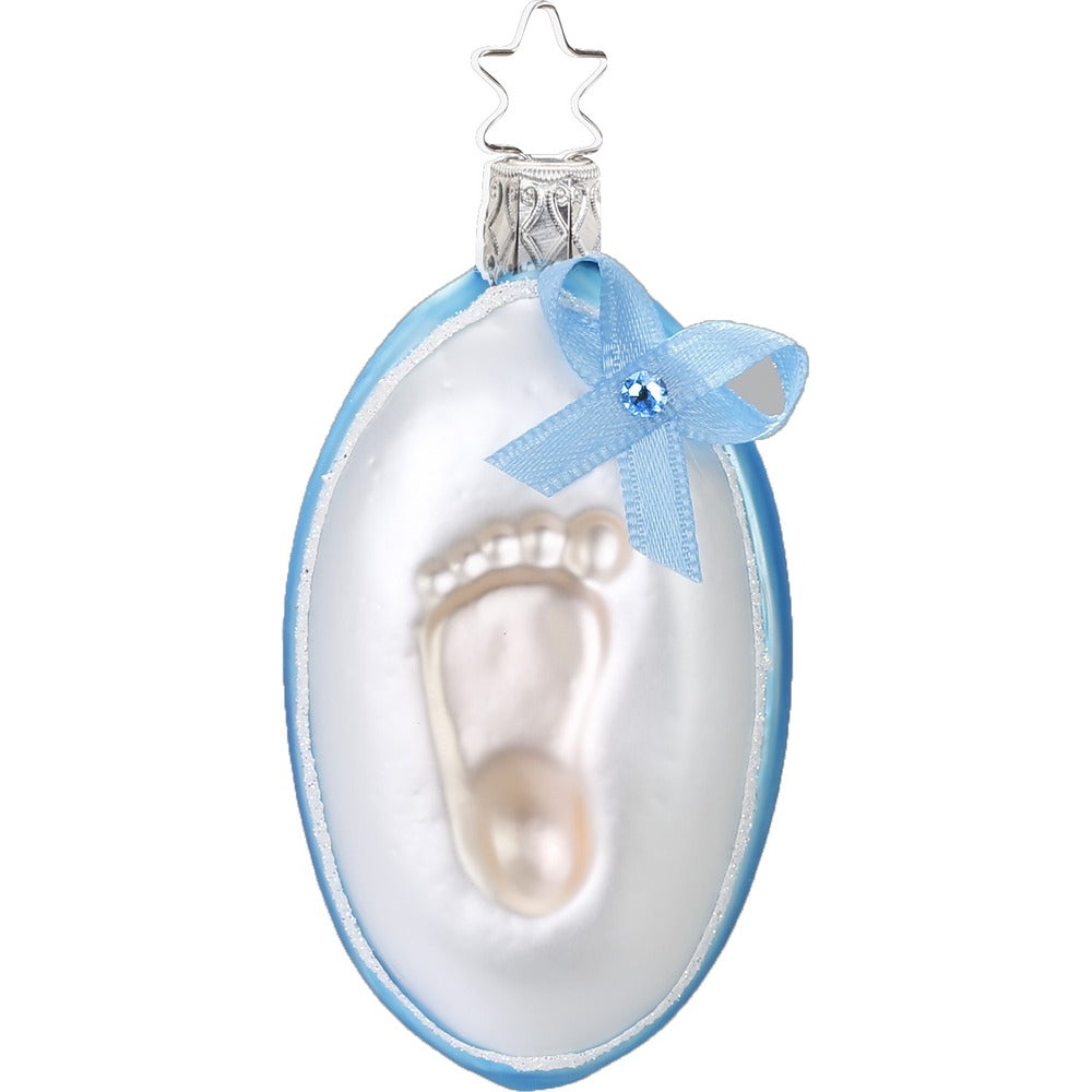 Fußabdruck blau, 8 cm