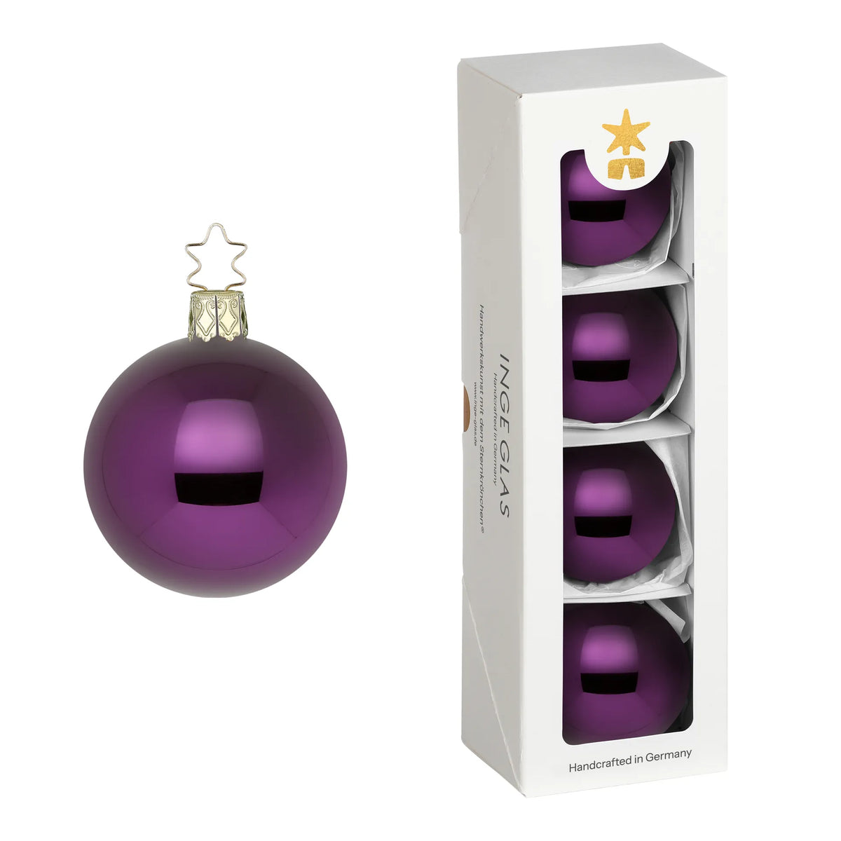 Balls, royal violet shiny, 2.4''