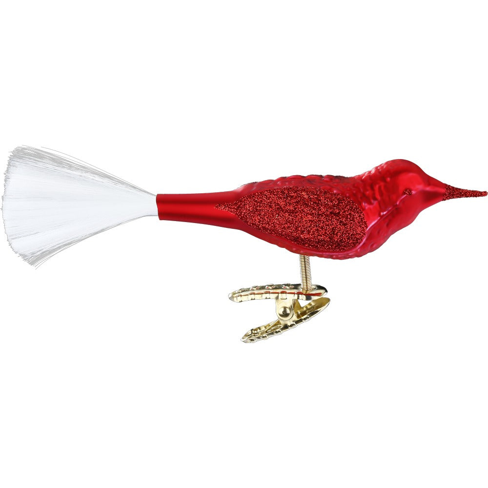 Vogel, rot matt, 10 cm