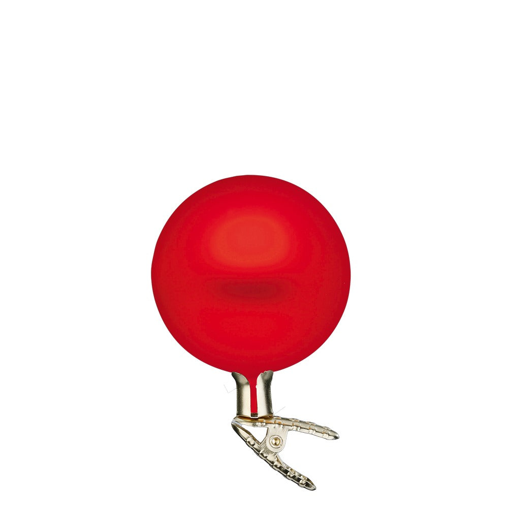 Balls on Clip, red matt, 4''