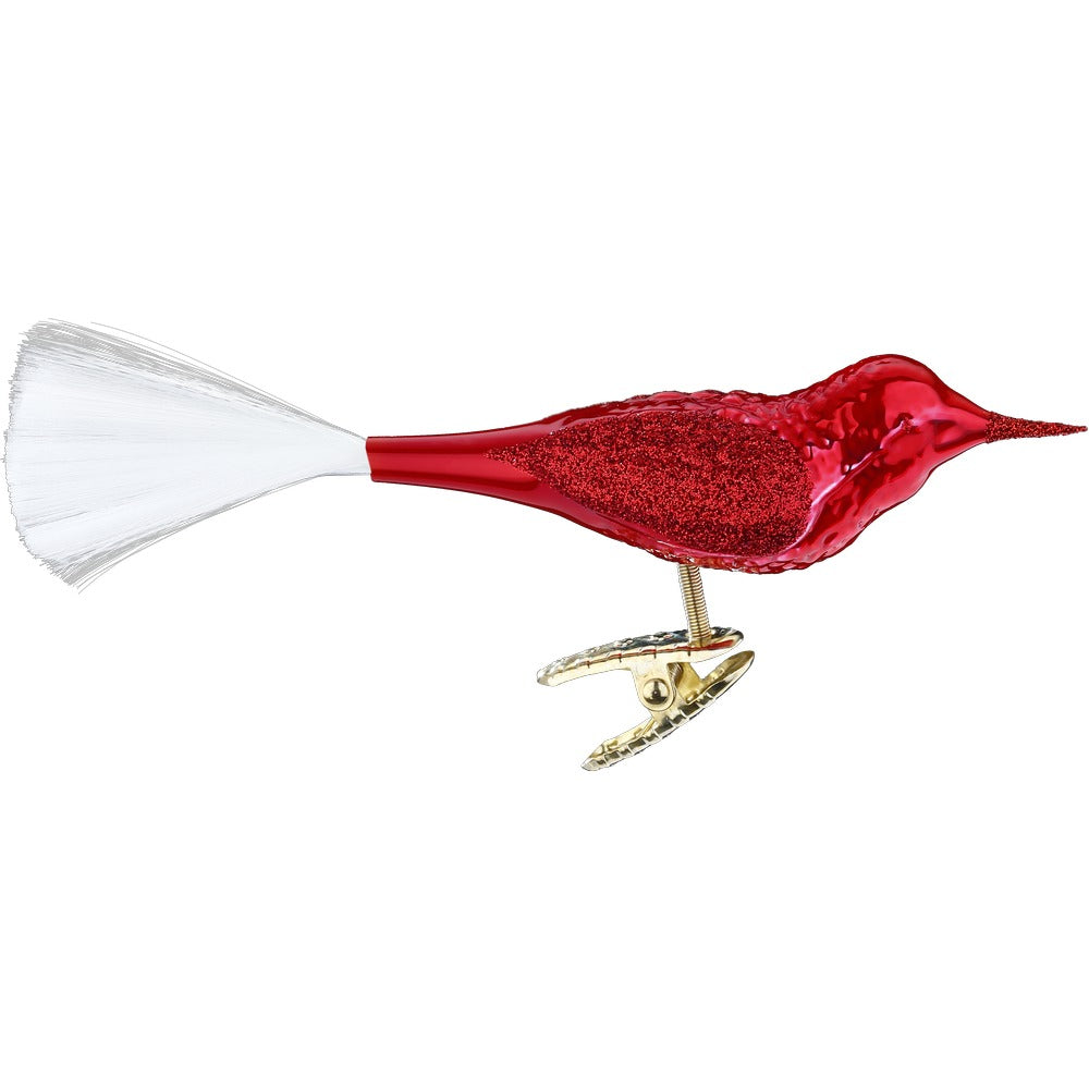 Vogel, rot opal, 10 cm
