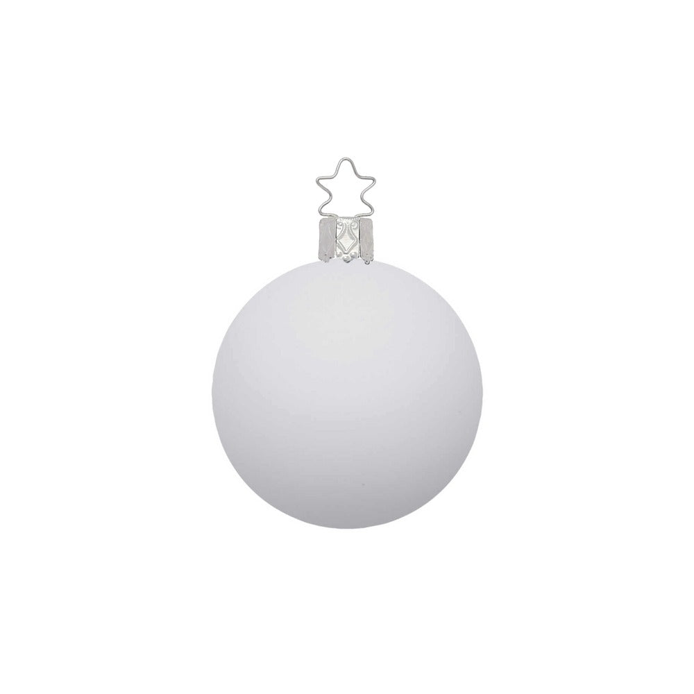 Kugeln, porzellanweiß matt , 10 cm