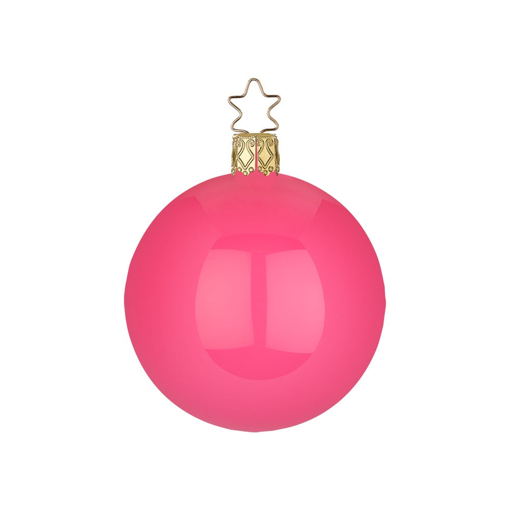 Kugel, pink emaille, 12 cm