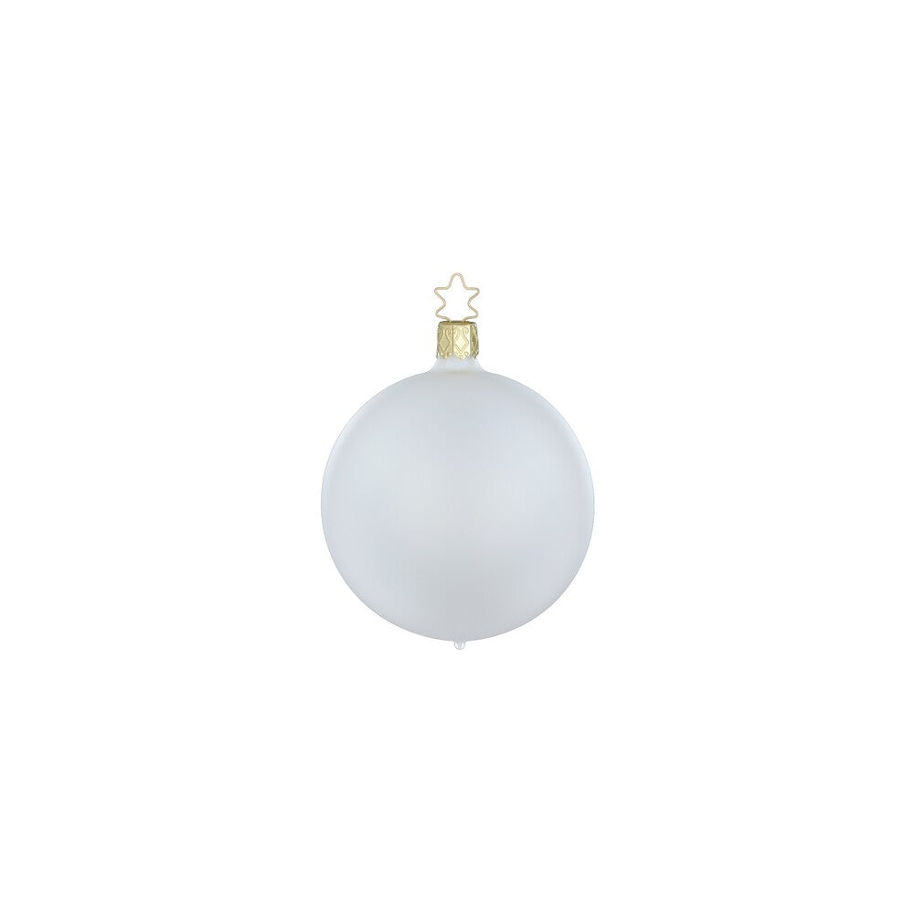 Kugeln, weiß matt transparent, 6 cm