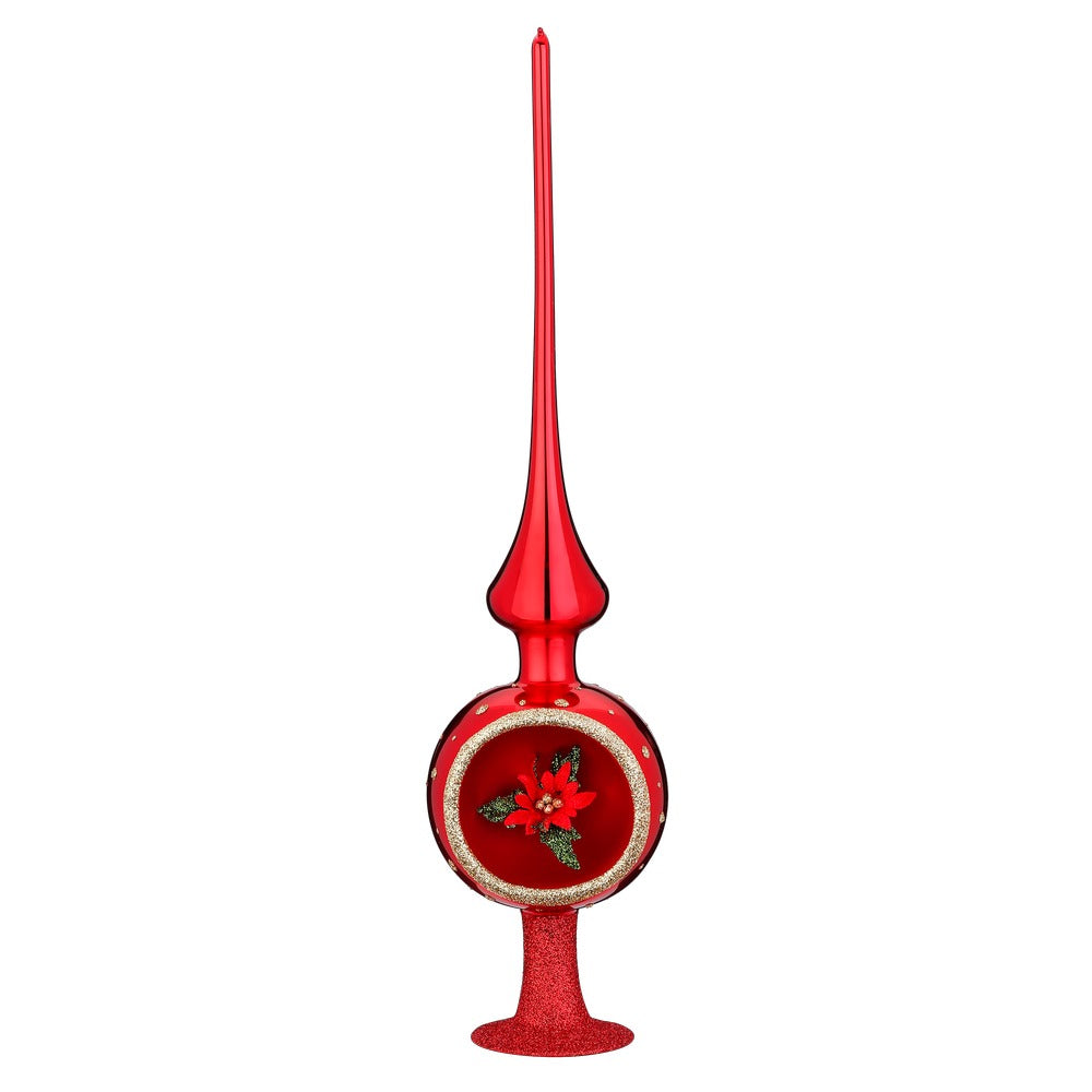 Weihnachtsstern, 8 x 33 cm, rot glanz