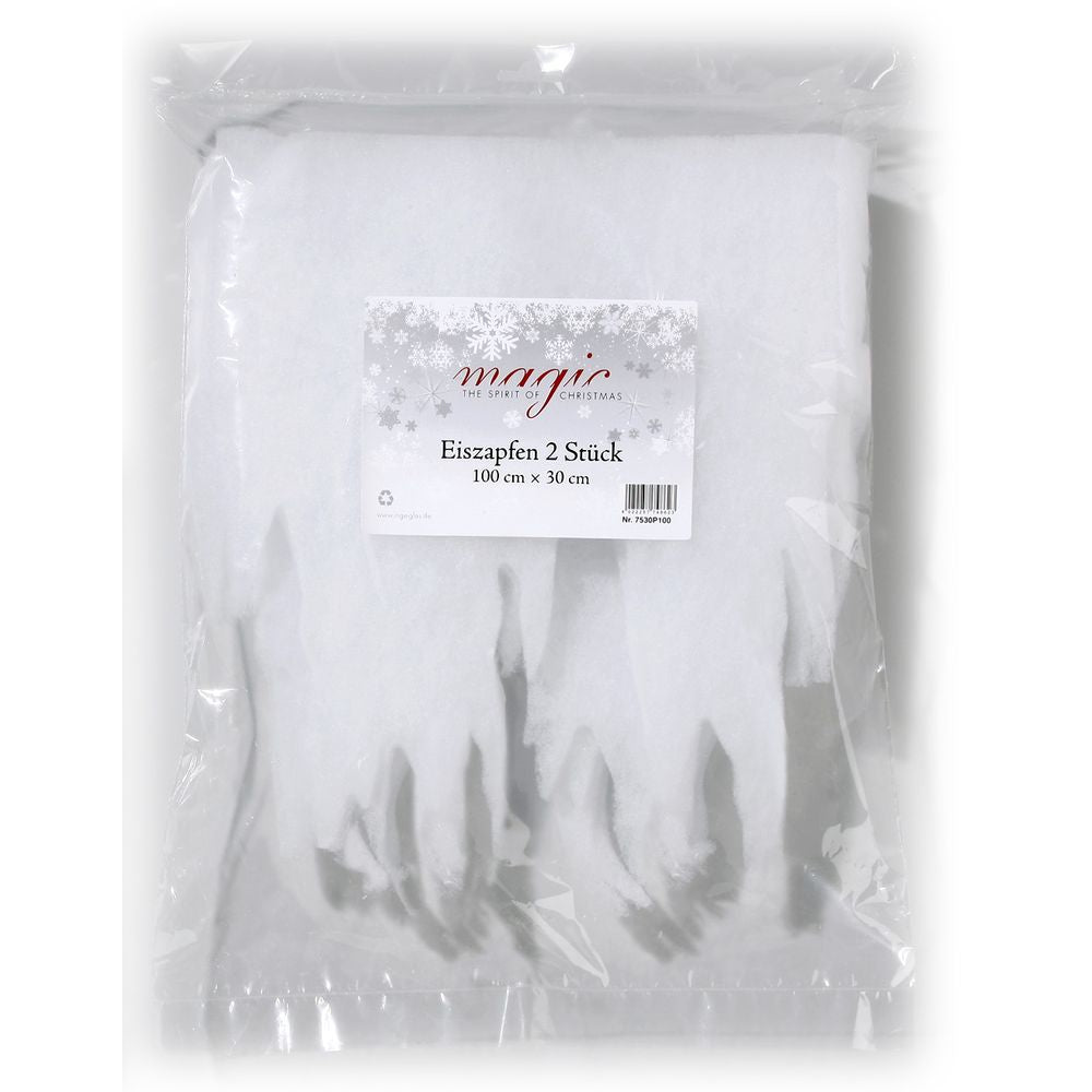 Eiszapfen 100 x 30 cm, Textil, 2 Stk.