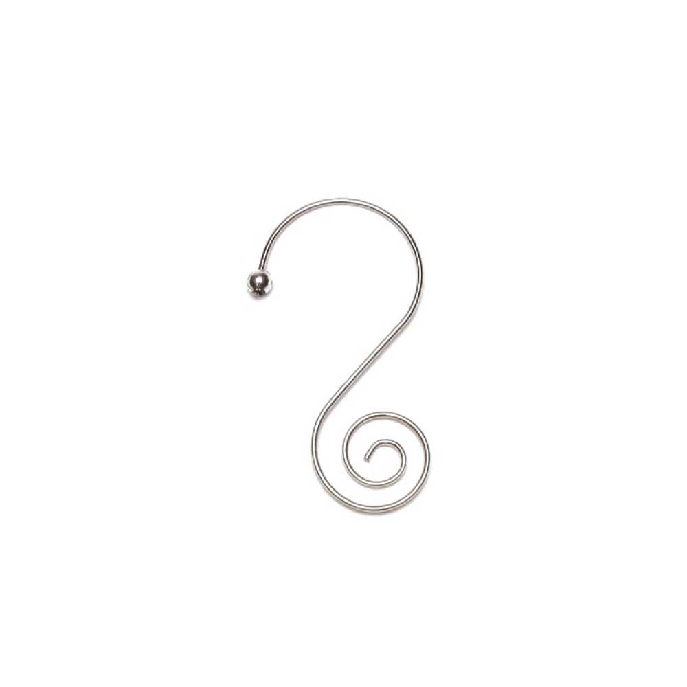 S-Haken mit Schnecke, silber