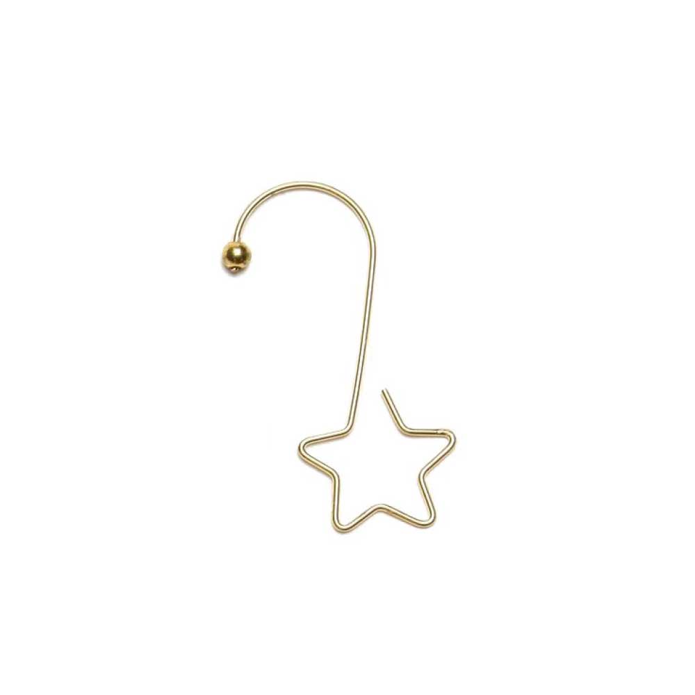 S-Haken mit Stern, gold