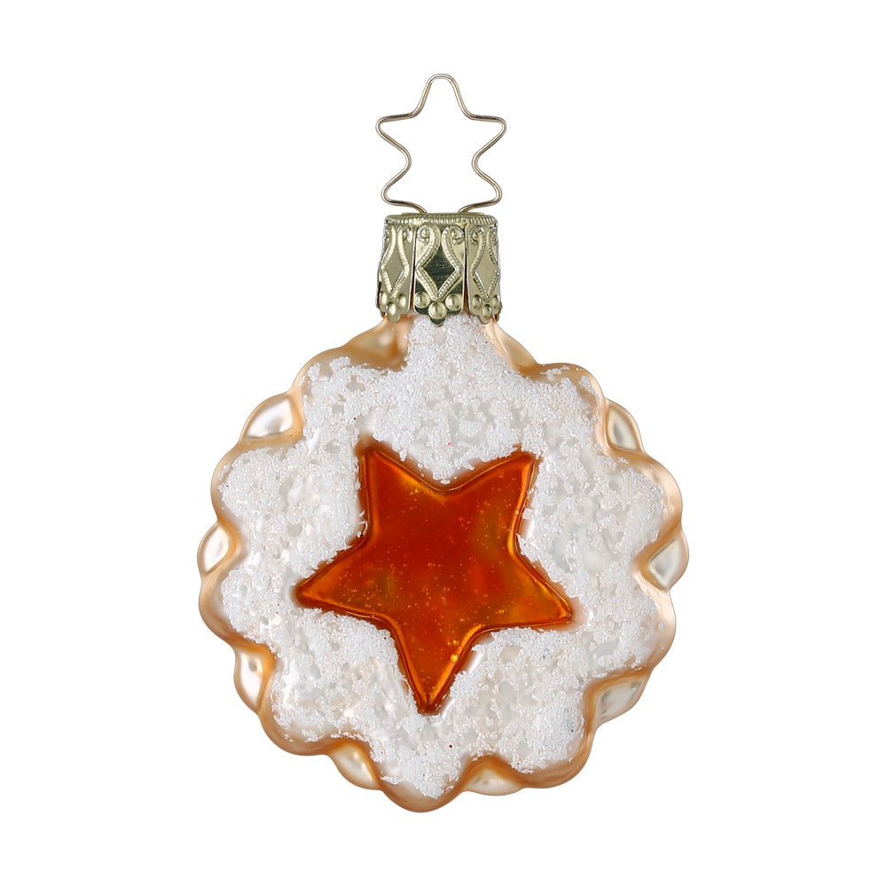 Spitzbube Stern, orange, 6 cm