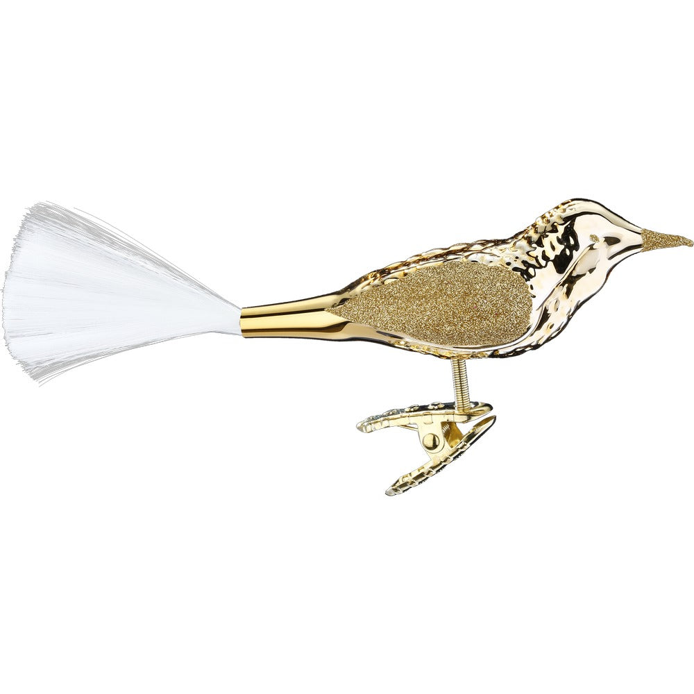 Vogel, brokat glanz, 10 cm