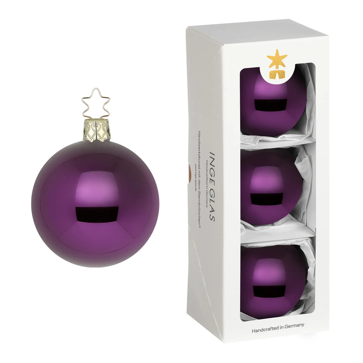 Balls, royal violet shiny, 3.2''