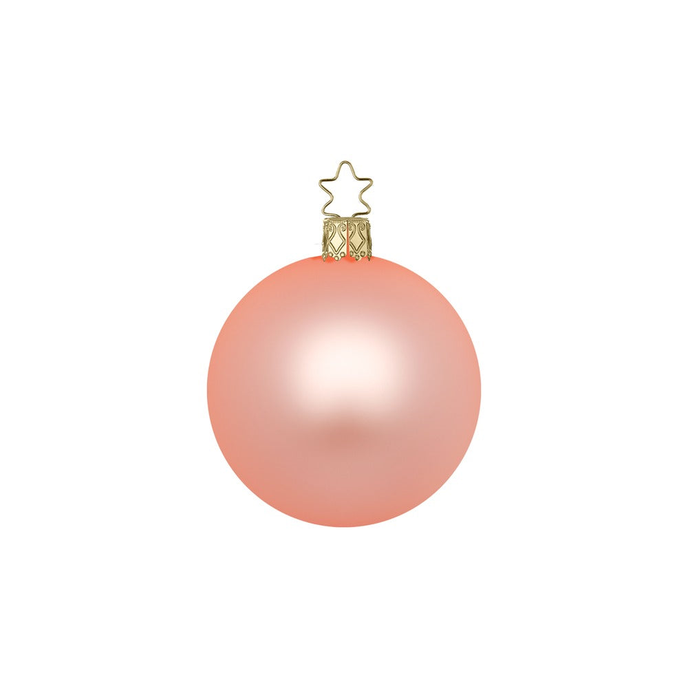 Kugeln, apricot matt, 10 cm