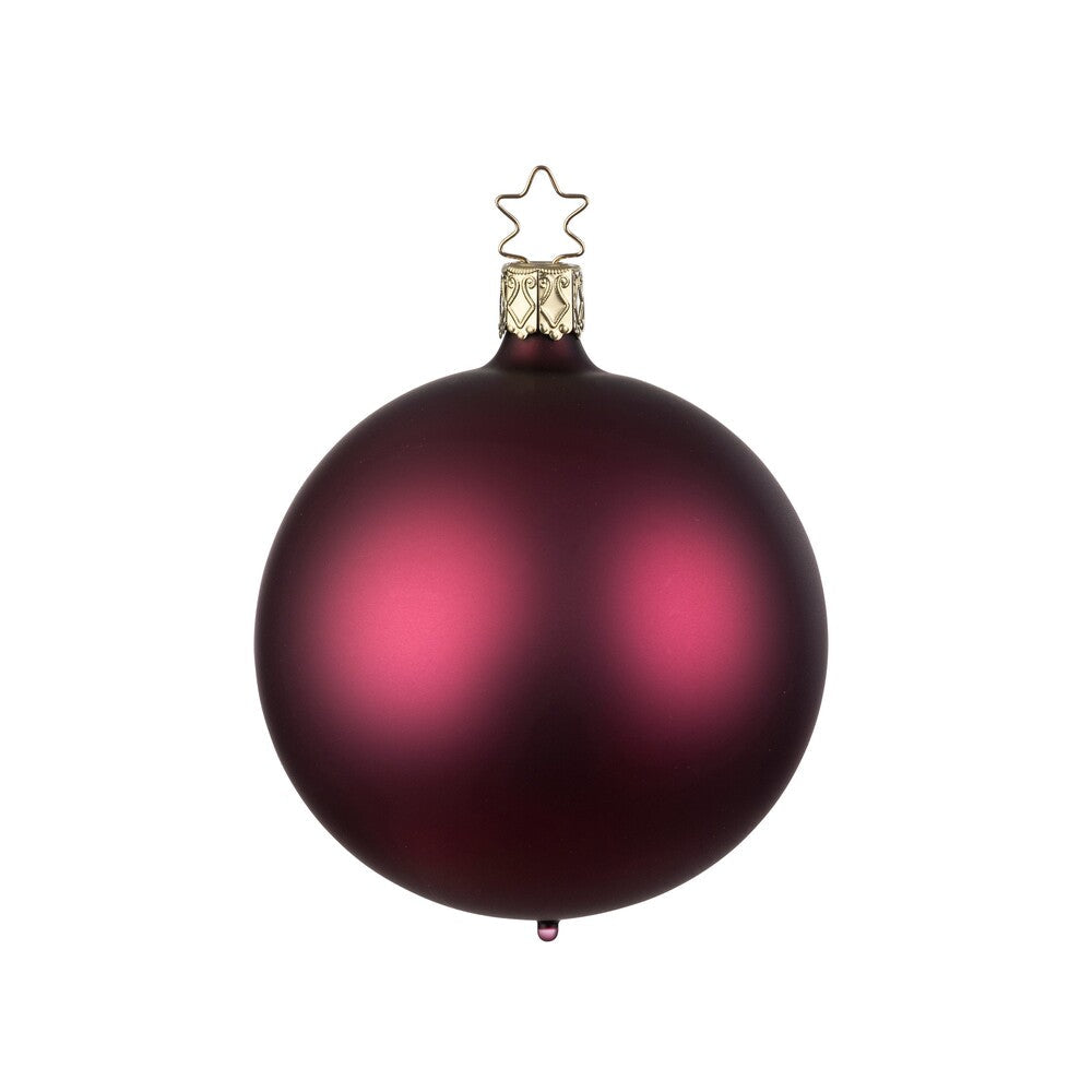 Kugel, rotwein matt, 12 cm