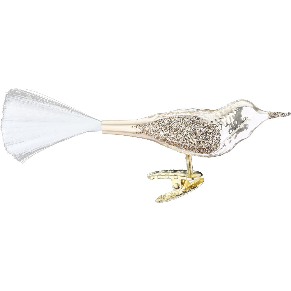 Vogel, champagner opal, 10 cm