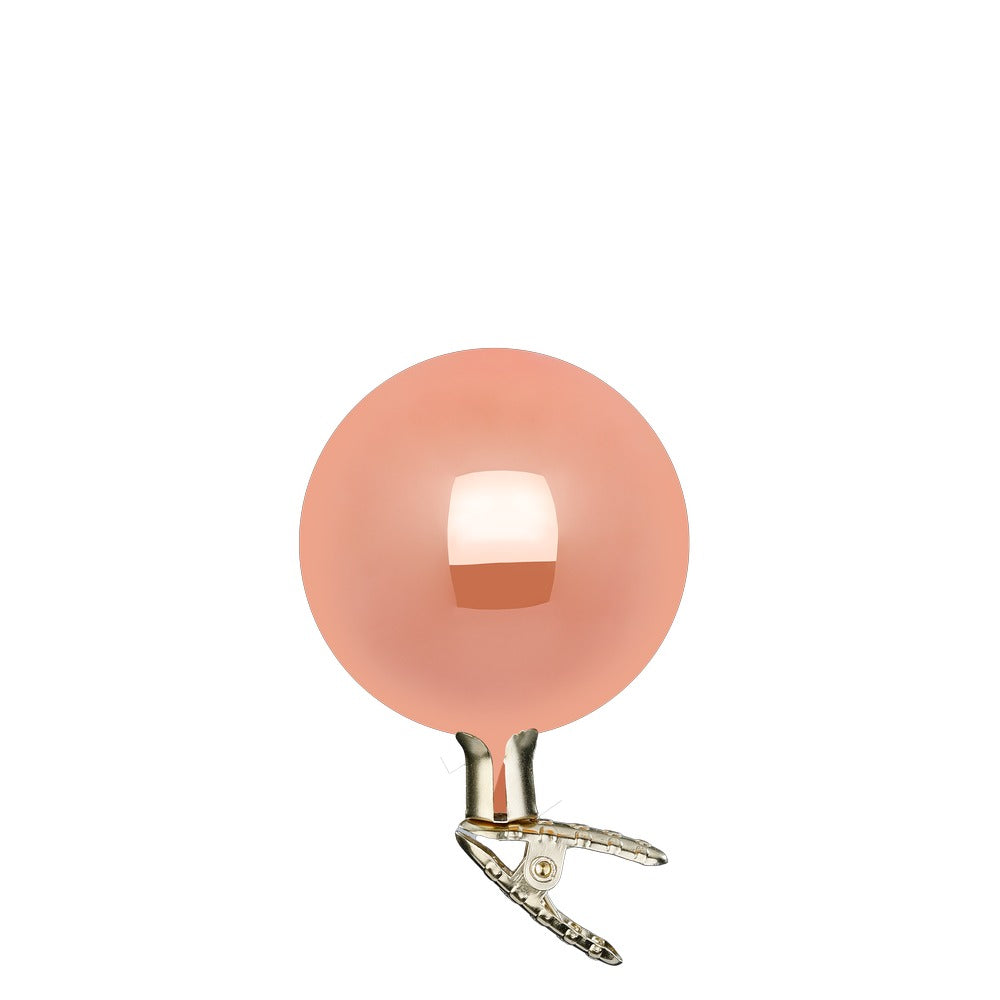 Kugeln auf Clip, apricot opal, 10 cm