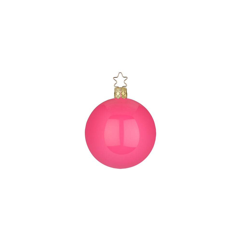 Kugeln, pink emaille, 6 cm