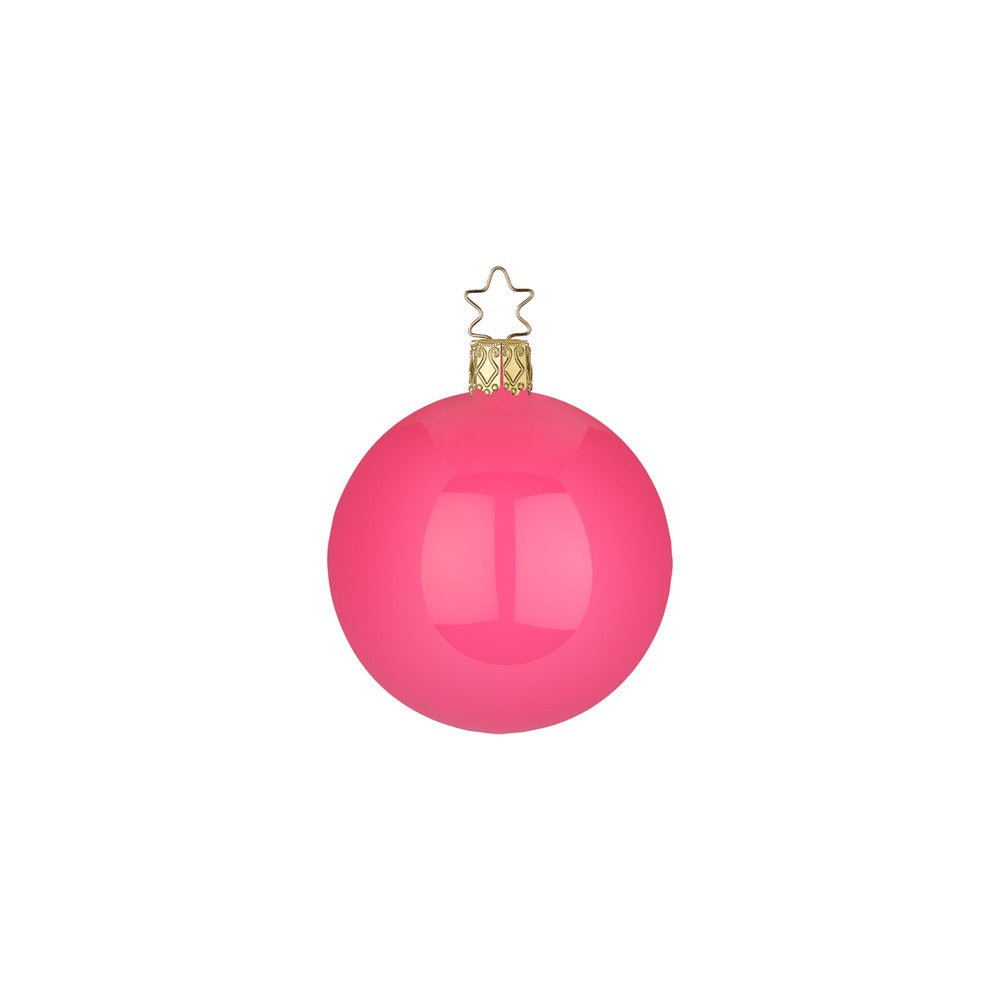 Kugeln, pink emaille, 8 cm