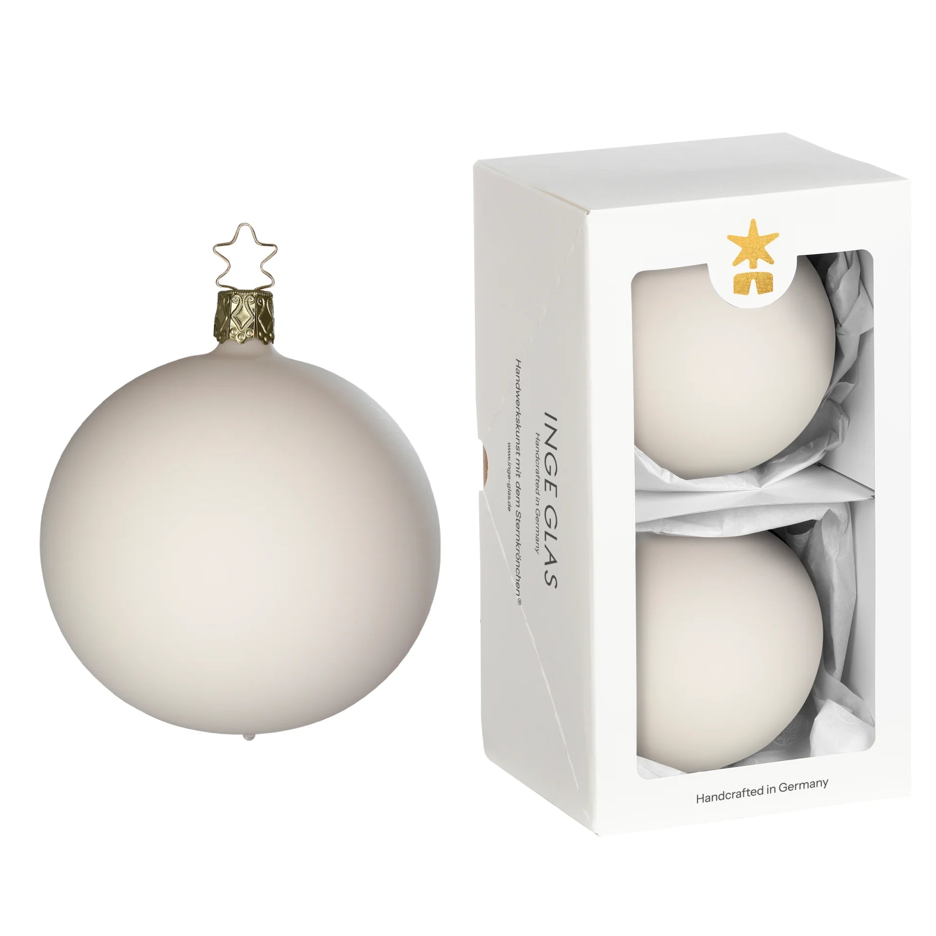 Balls, creme velvet, 4''