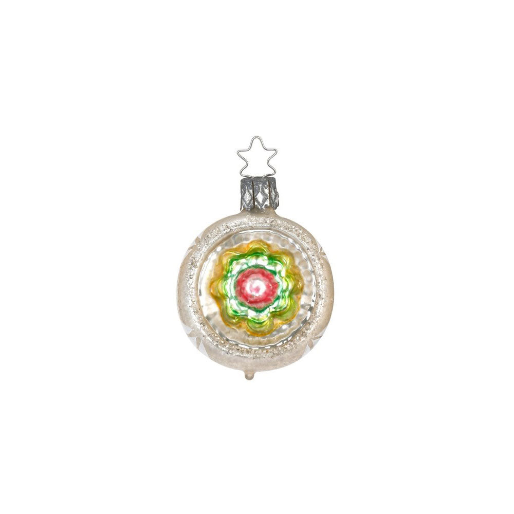 Blumenreflex, grün-pink-gold, 5.5 cm