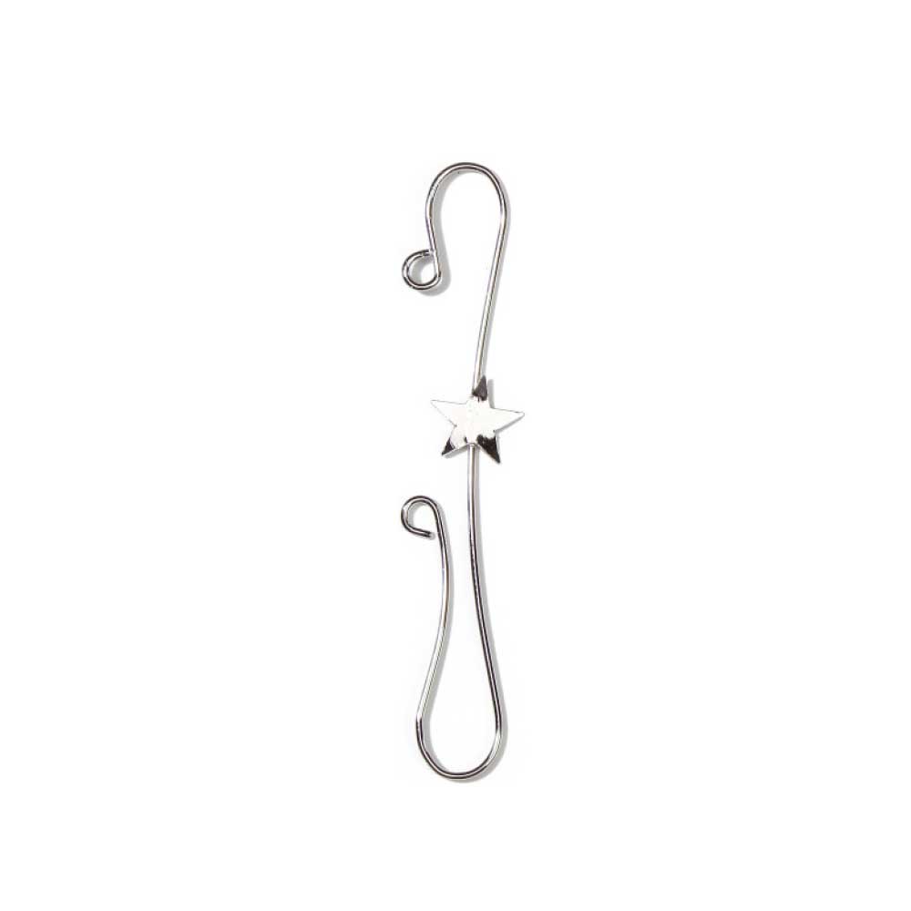 Doppelhaken mit Stern, silber